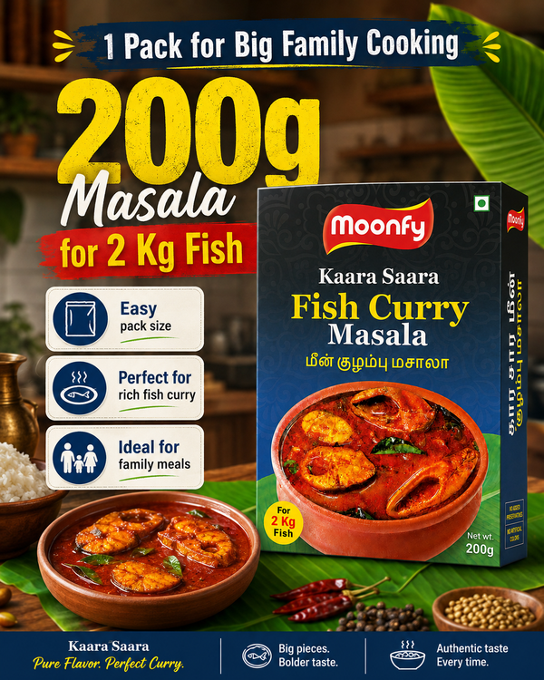 Moonfy Kaara Saara Fish Curry Masala (200g)