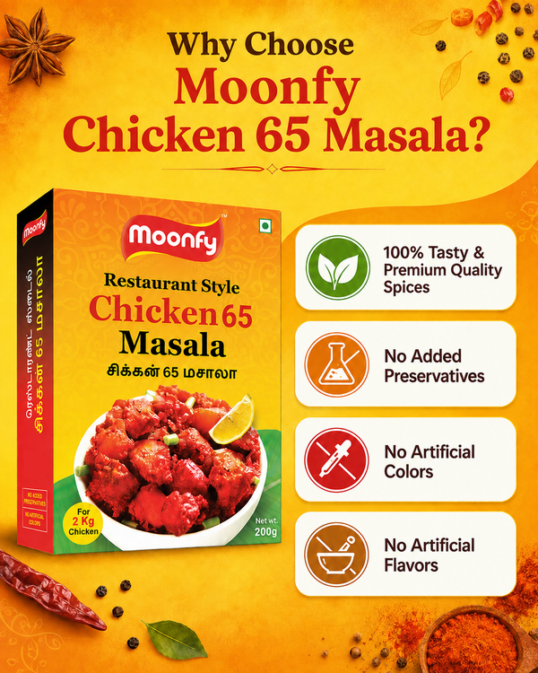Moonfy Restaurant Style Chicken 65 Masala (200g)