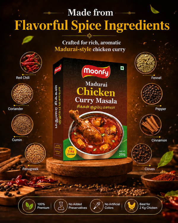 Moonfy Madurai Chicken Curry Masala (200g)