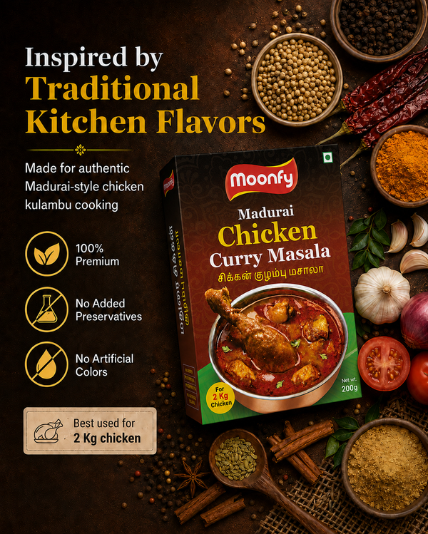 Moonfy Madurai Chicken Curry Masala (200g)