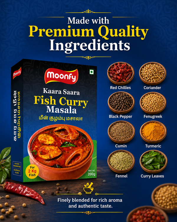 Moonfy Kaara Saara Fish Curry Masala (200g)