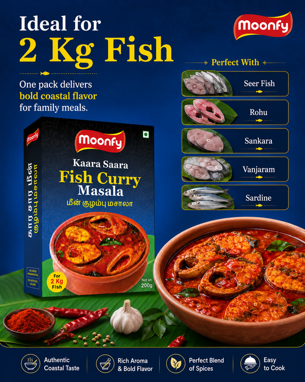 Moonfy Kaara Saara Fish Curry Masala (200g)